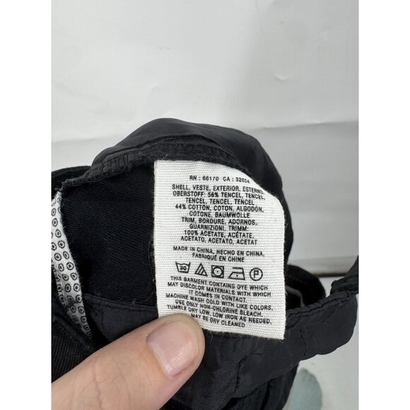 Cartonnier Anthropologie Shorts Tencel Cotton Women 6 Black Preppy Minimalist - Picture 4 of 7